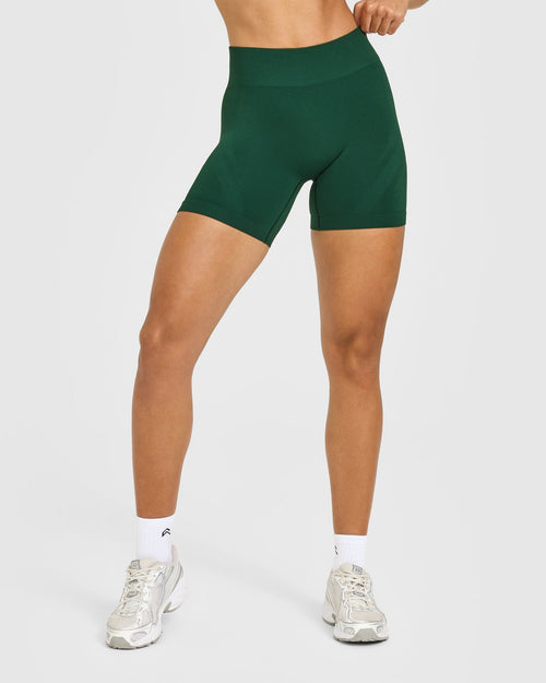 Oner Modal EnhanceLift™ Seamless Shorts with White Logo | Racing Green