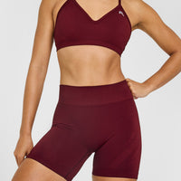 EnhanceLift™ Seamless Shorts with White Logo | Rosewood