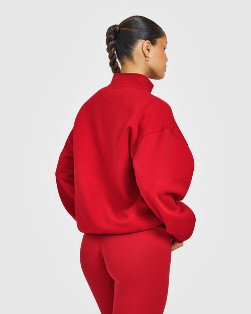 Foundations 1/4 Zip Sweatshirt | Toasted Red