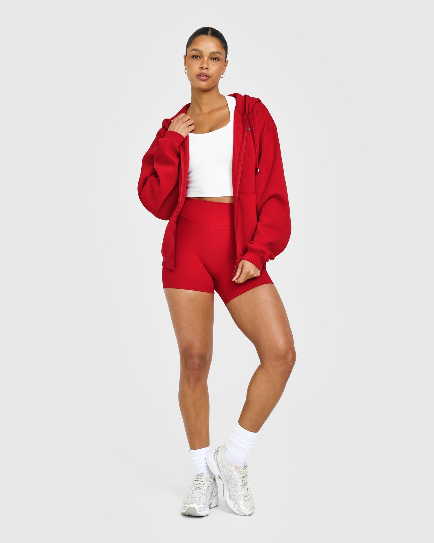 Foundations Zip Through Hoodie | Toasted Red