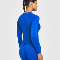 Go To Seamless Fitted Long Sleeve Top | Cobalt Blue