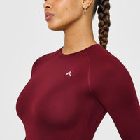 Go To Seamless Fitted Long Sleeve Top | Rosewood