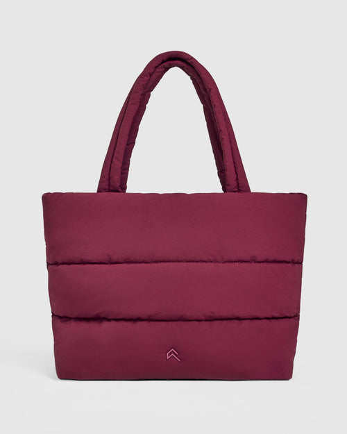 Oner Modal Quilted Tote Bag | Deep Cherry