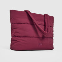 Quilted Tote Bag | Deep Cherry