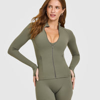 SoftMotion™ Jacket with White Logo | Alpine Green