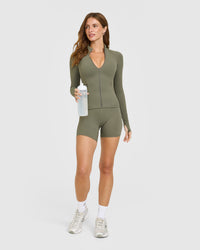 SoftMotion™ Jacket with White Logo | Alpine Green