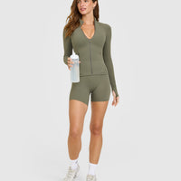 SoftMotion™ Jacket with White Logo | Alpine Green