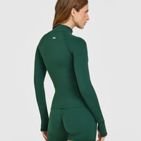 SoftMotion™ Jacket with White Logo | Dark Racing Green