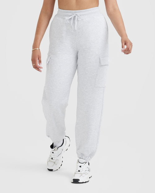 Oner Modal All Day Lightweight Cargo Jogger | Light Grey Marl