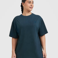 Classic Oversized Lightweight T-Shirt | Oil Blue