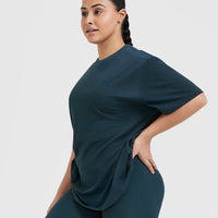 Classic Oversized Lightweight T-Shirt | Oil Blue