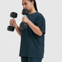 Classic Oversized Lightweight T-Shirt | Oil Blue