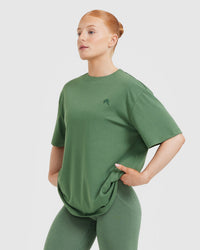 Classic Oversized Lightweight T-Shirt | Forest Green