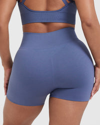 Classic Seamless 2.0 Booty Shorts | Slate Blue Marl