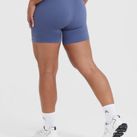 Classic Seamless 2.0 Mid Shorts | Slate Blue Marl