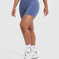 Classic Seamless 2.0 Mid Shorts | Slate Blue Marl