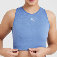 Classic Seamless 2.0 Crop Top | Light Denim Marl