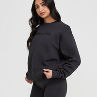 Classic Lounge Oversized Crew Neck | Coal