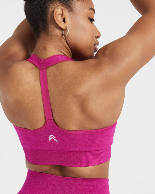 Oner Modal Classic Seamless 2.0 V-Neck Bralette | Fuchsia Marl