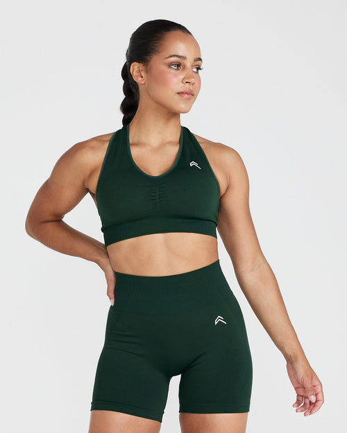 Oner Modal Classic Seamless 2.0 V-Neck Bralette | Evergreen Marl