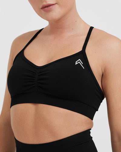Black sports bralette outlet