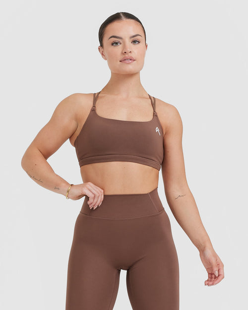 Oner Modal Everyday Cross Over Bralette | Chestnut