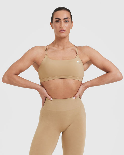 Oner Modal Everyday Cross Over Bralette | Dune Brown