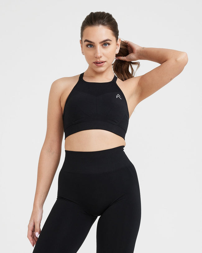 Black high neck bralette 2025