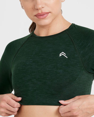 Effortless Seamless Long Sleeve Crop Top | Sage