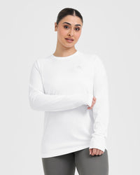 Go To Seamless Loose Long Sleeve Top | White