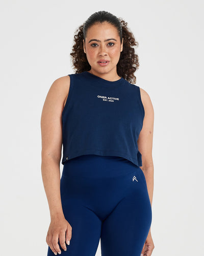 Graphic Jersey Tank | Washed Midnight