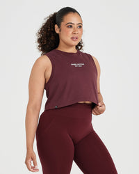 Graphic Jersey Tank | Washed Rosewood