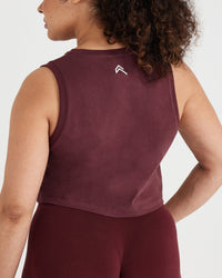 Graphic Jersey Tank | Washed Rosewood