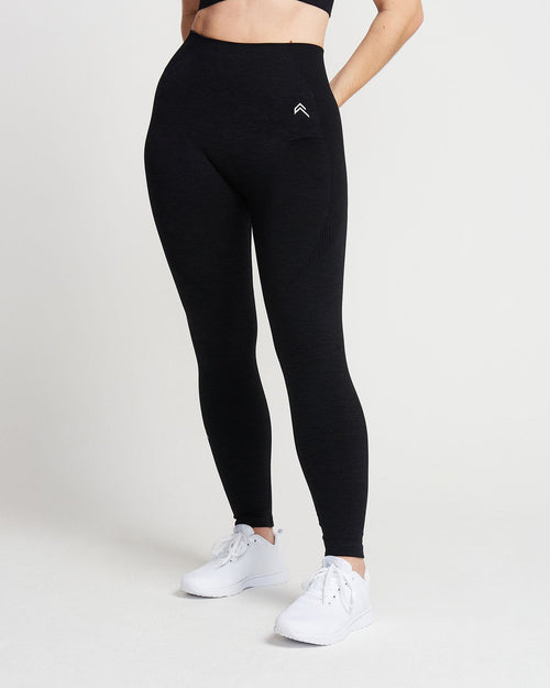 Oner Modal Classic Seamless Leggings | Black Marl