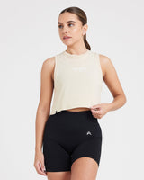 Graphic Jersey Tank | Washed Sand