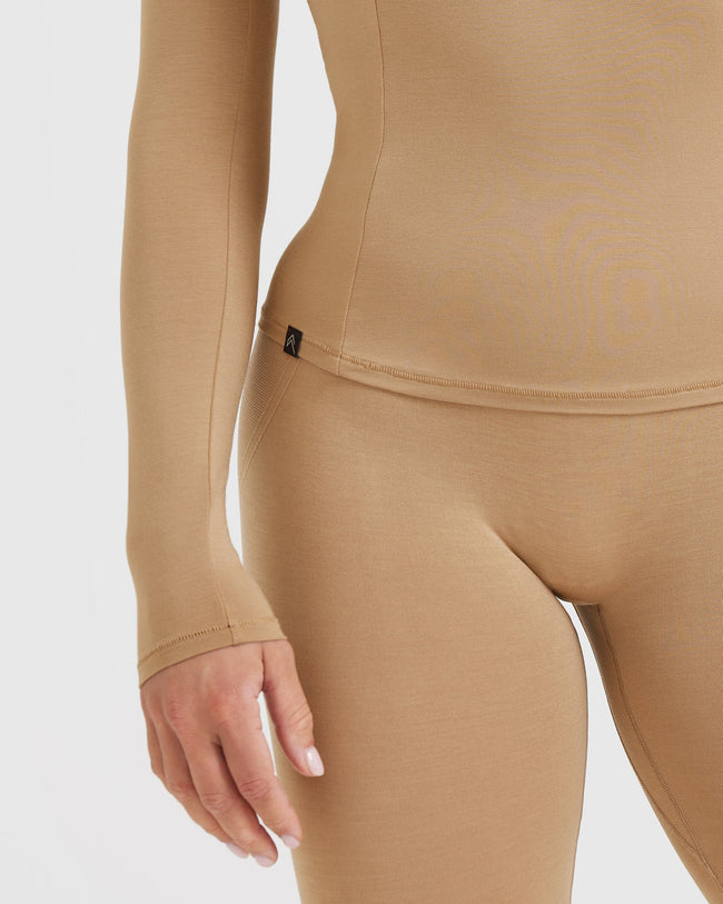 Mellow™ Soft Long Sleeve Top | Dune Brown