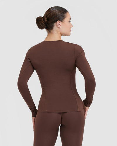 Mellow™ Soft Long Sleeve Top | Espresso