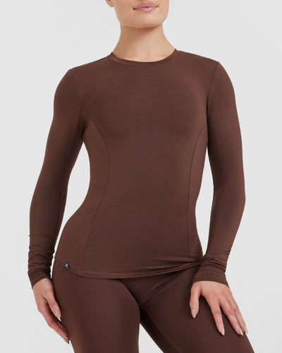 Mellow™ Soft Long Sleeve Top | Espresso