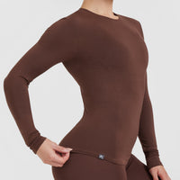 Mellow™ Soft Long Sleeve Top | Espresso
