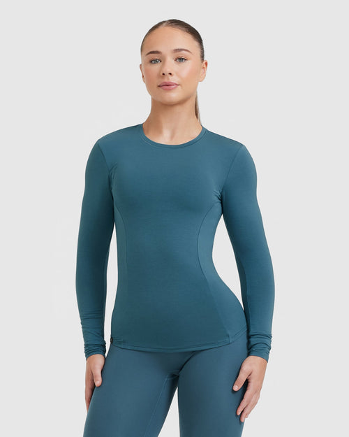 Oner Modal Mellow™ Soft Long Sleeve Top | Lake Blue