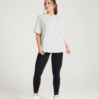 Classic Oversized Short Sleeve Tee | Silver Marl