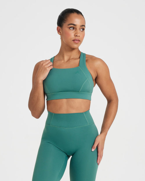 Oner Modal Timeless Wide Strap Sports Bra | Mineral Green