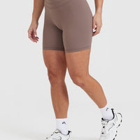 Unified High Waisted Shorts 6" | Cool Brown