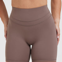 Unified High Waisted Shorts 6" | Cool Brown