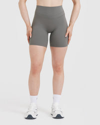 Unified High Waisted Shorts | Ash Grey
