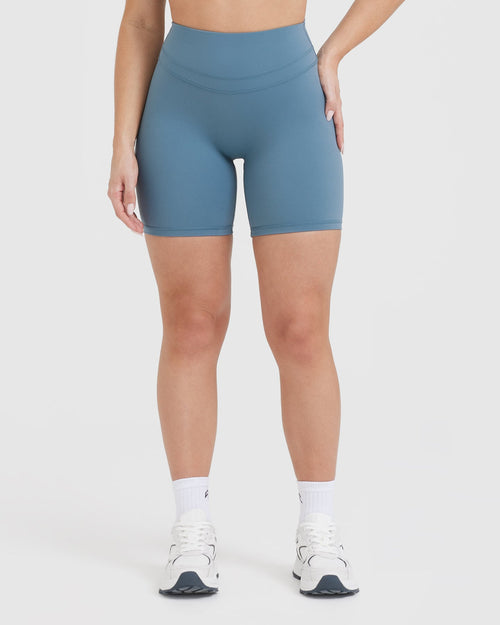 Oner Modal Unified High Waisted Shorts 6" | Moonstone Blue