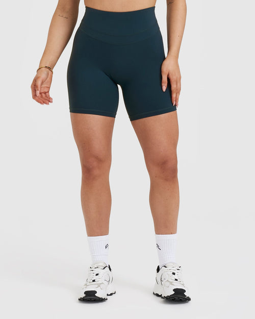 Oner Modal Unified High Waisted Shorts 6" | Oil Blue
