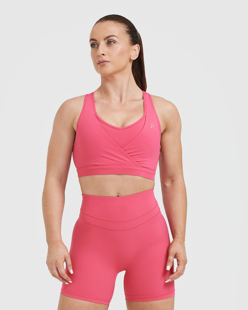 Oner Modal Unified Layered Sports Bra | Velvet Pink
