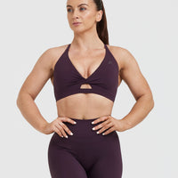 Unified Twist Sports Bra | Blackberry Purple