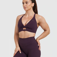 Unified Twist Sports Bra | Blackberry Purple